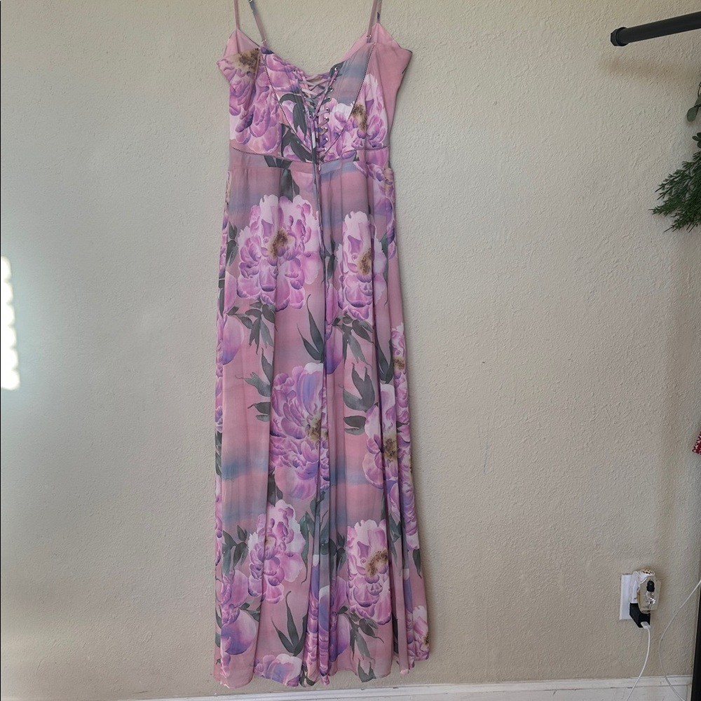 House‎ of CB ‘Seren Pink Floral Floral Lace Back Maxi Dress NWOT Size XL A-C - Picture 17 of 17